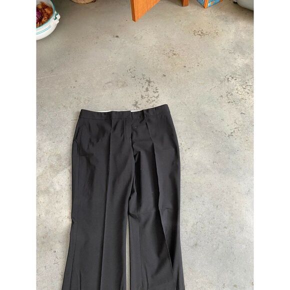Elie Tahari Pants Black Wool Trouser Dress Pleat Front Size 10 - Picture 2 of 8